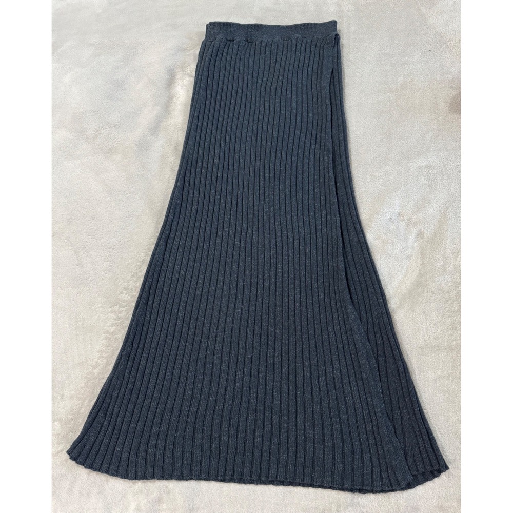 Free People Better Days Ribbed Knit Faux Wrap Midi/Maxi Sweater Skirt